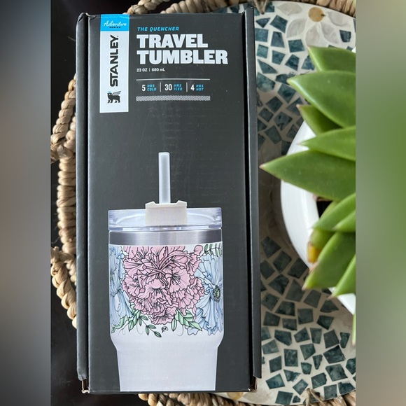 Stanley CREAM FLORAL 23 oz. Quencher Tumbler HTF - Picture 3 of 4